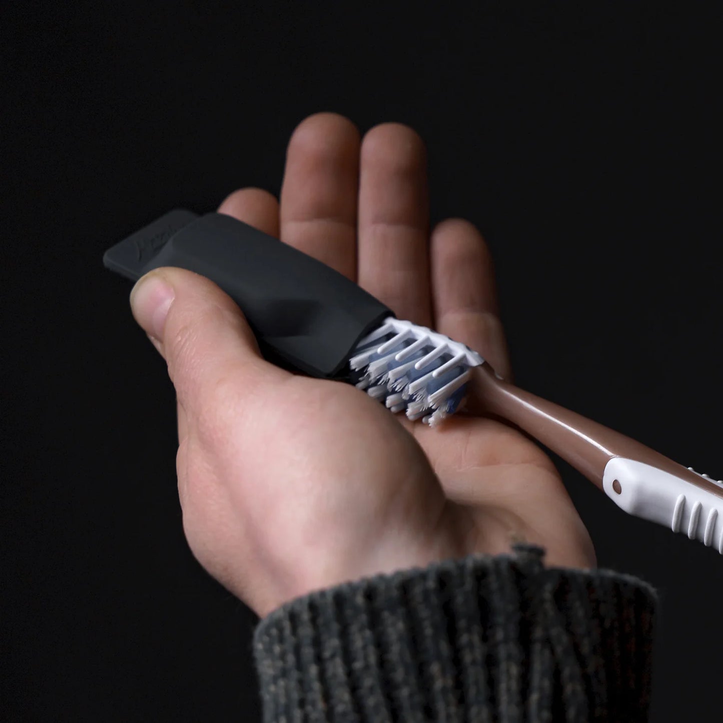 Toothbrush Caps 2 Pack - Charcoal / Light Grey