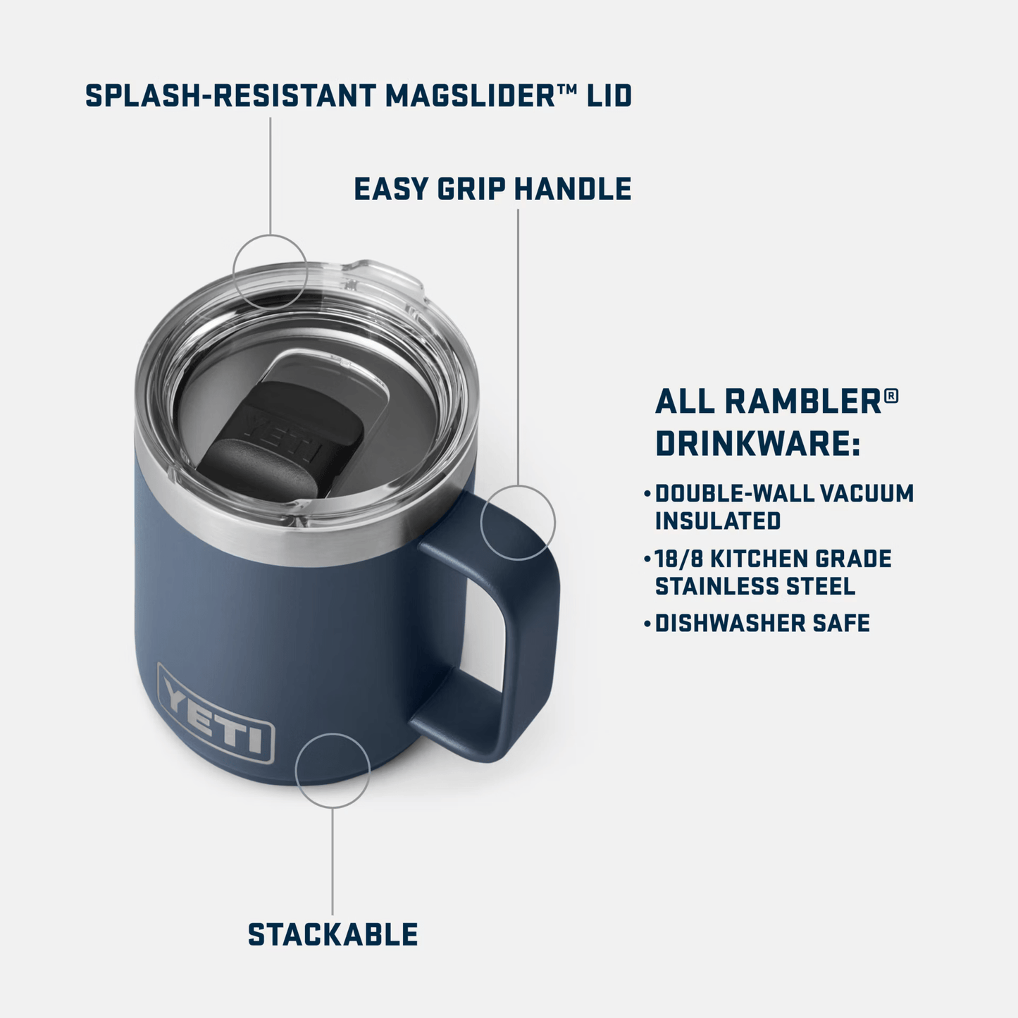RAMBLER 10 OZ MUG MS - Charcoal