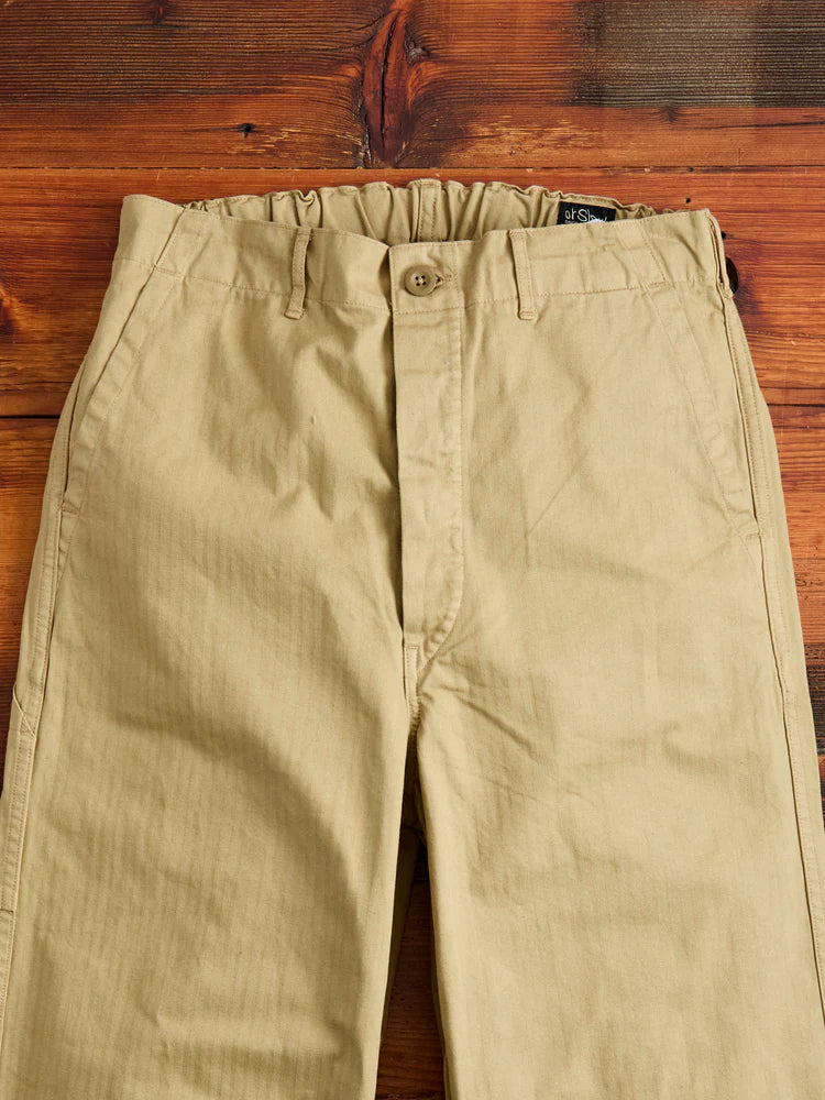 Wide Fit French Work Pants - Khaki