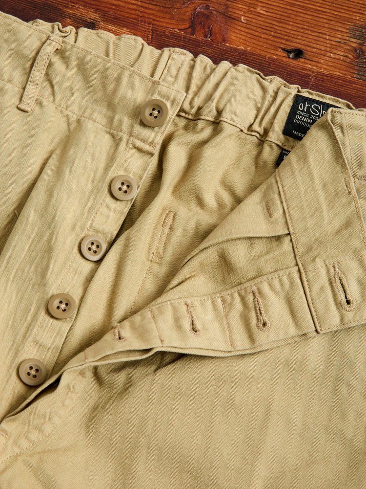 Wide Fit French Work Pants - Khaki
