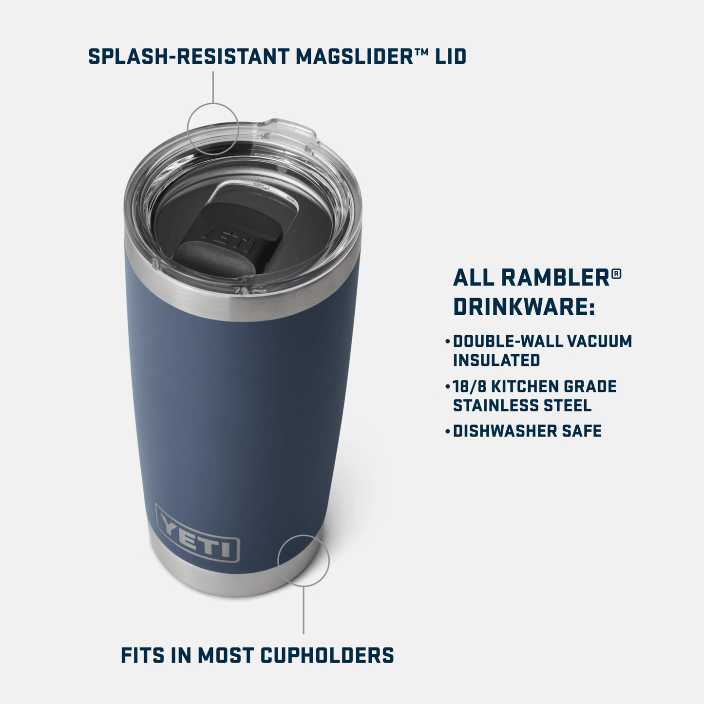 RAMBLER 20 OZ TUMBLER MS - Camp Green