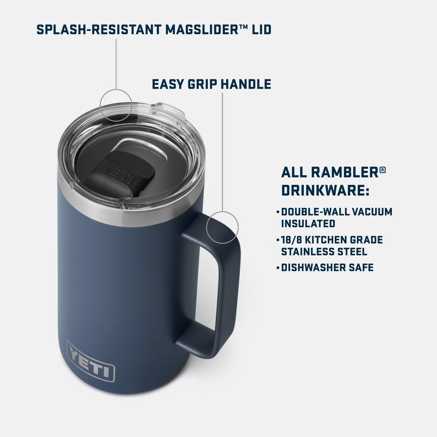 RAMBLER 24 OZ MUG MS - Navy
