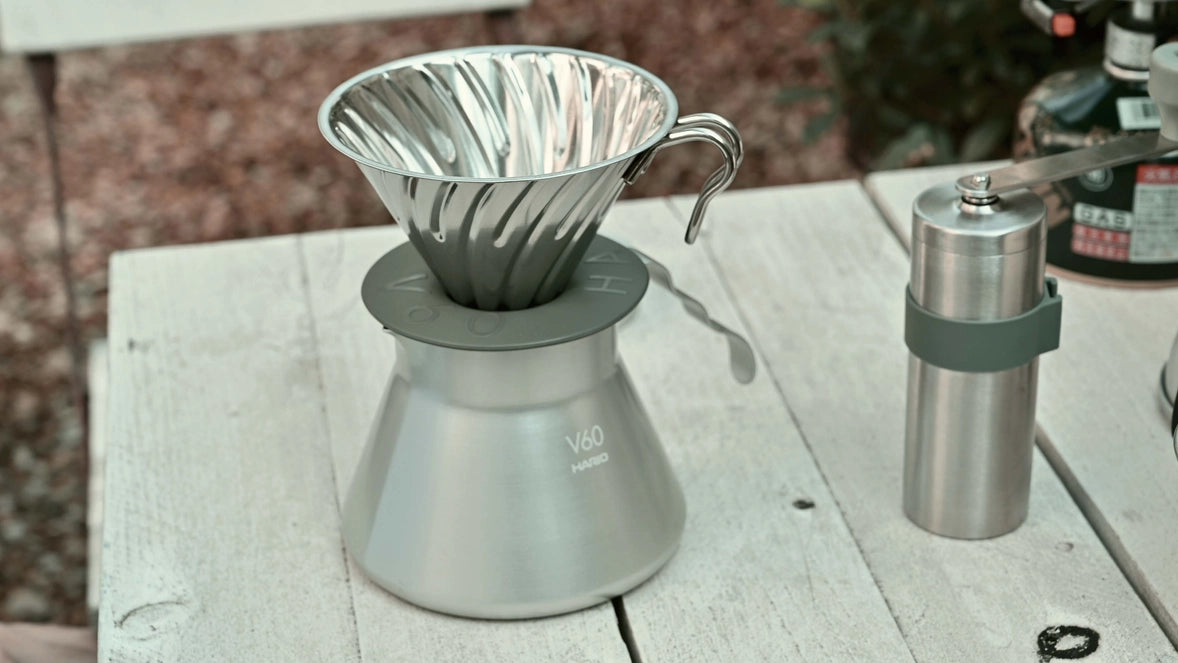 Outdoor V60 Metal Coffee Server - Silver 500ml