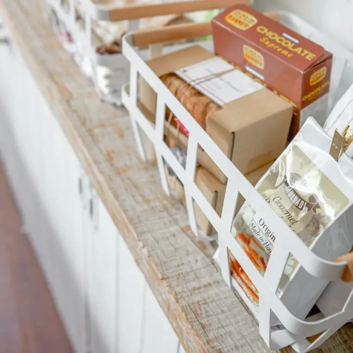 Tosca Dual Handle Storage Basket - White