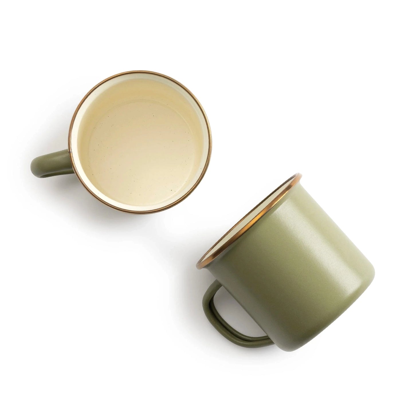 Enamel 2-Tone Mug Set - Olive Drab