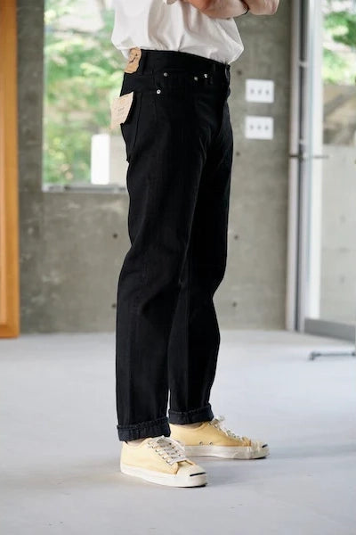 107 Ivy Fit Selvedge Denim - Black Denim