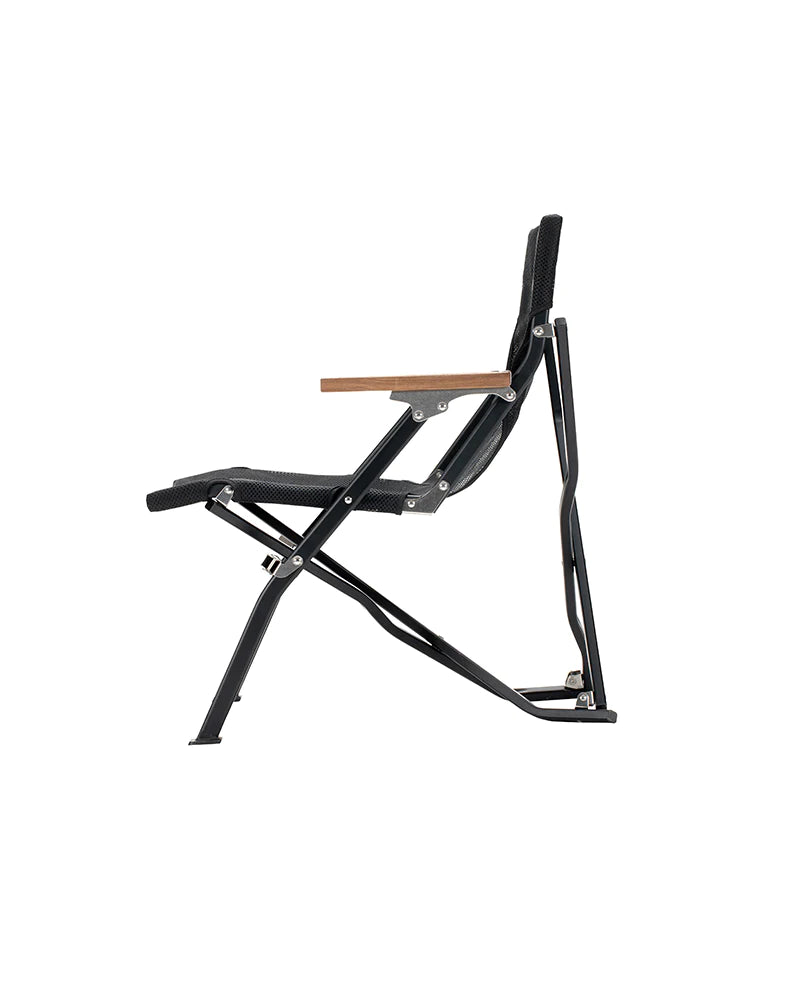 Mesh Luxury Low Beach Chair Black - Festival Item