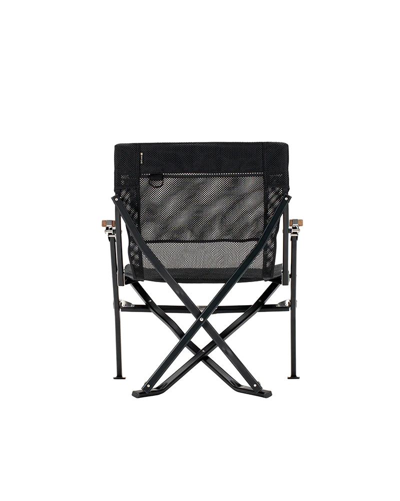 Mesh Luxury Low Beach Chair Black - Festival Item