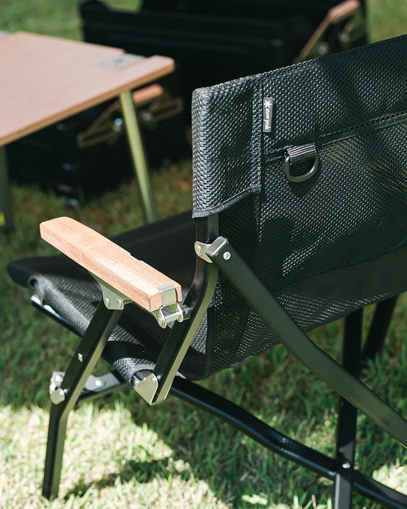 Mesh Luxury Low Beach Chair Black - Festival Item