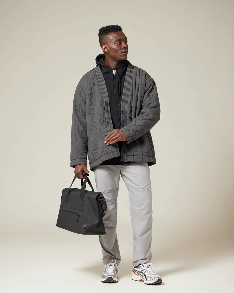 Upcycled Cotton Quilted Jacket - Black