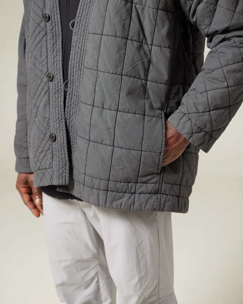 Upcycled Cotton Quilted Jacket - Black