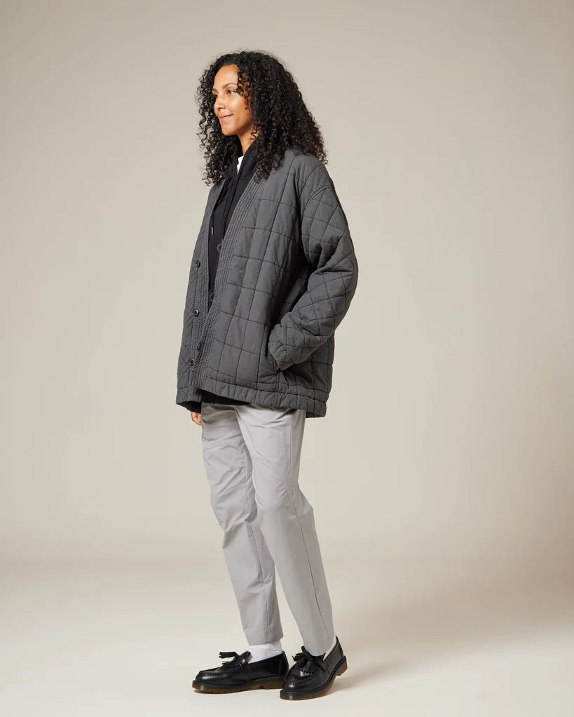 Upcycled Cotton Quilted Jacket - Black