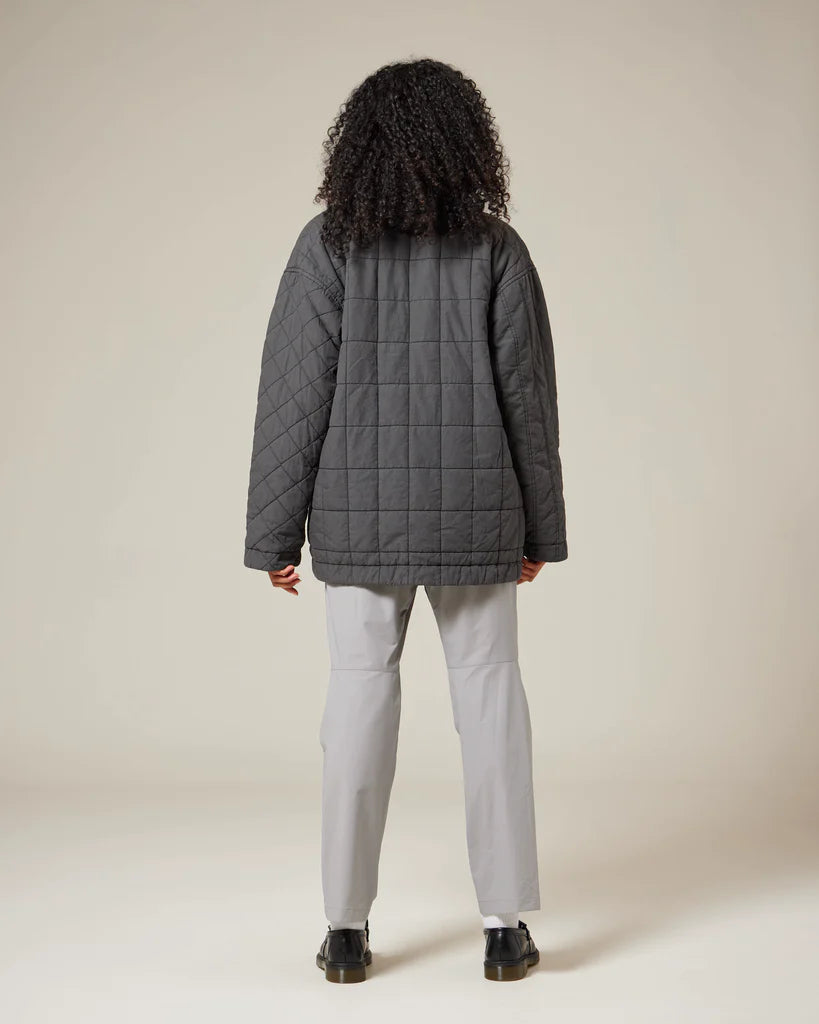 Upcycled Cotton Quilted Jacket - Black