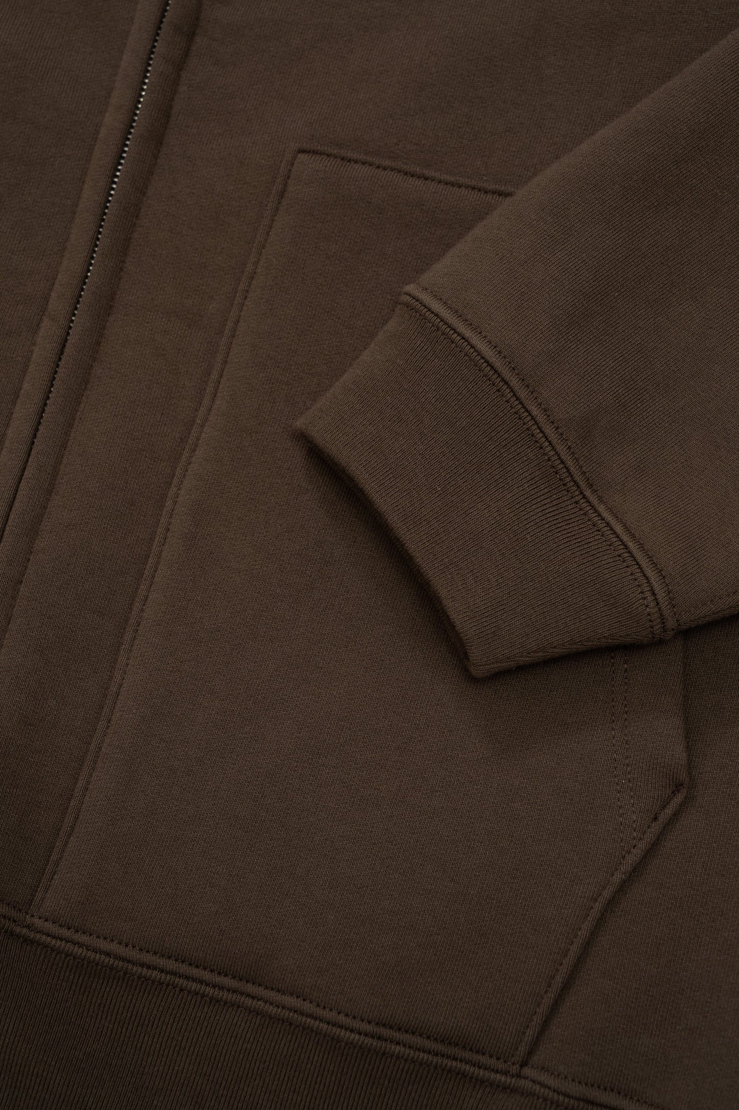 Zip Crew Neck - Field Brown