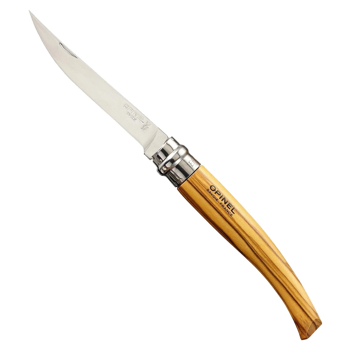 No.10 Olive Wood Folding Fillet Knife with Wood Box & Sheath
