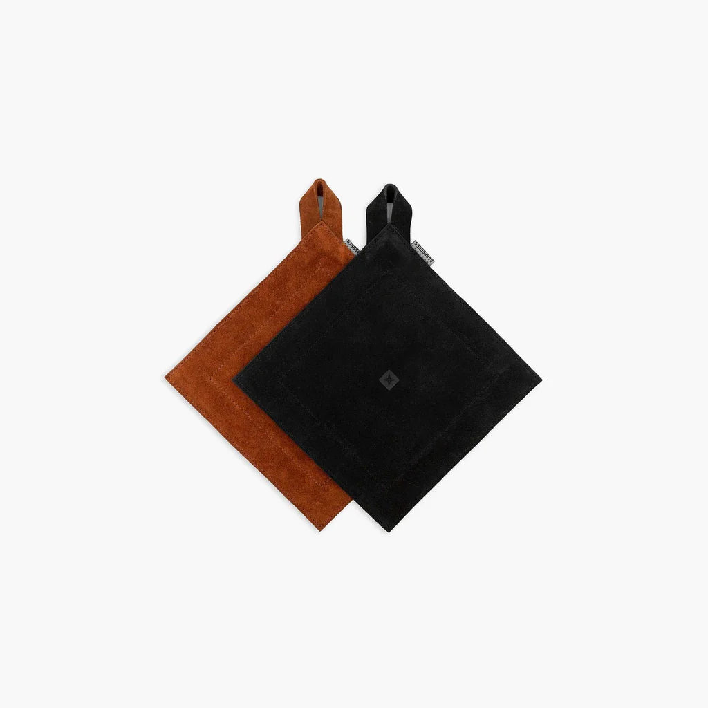 Suede Leather Hot Pad - Black