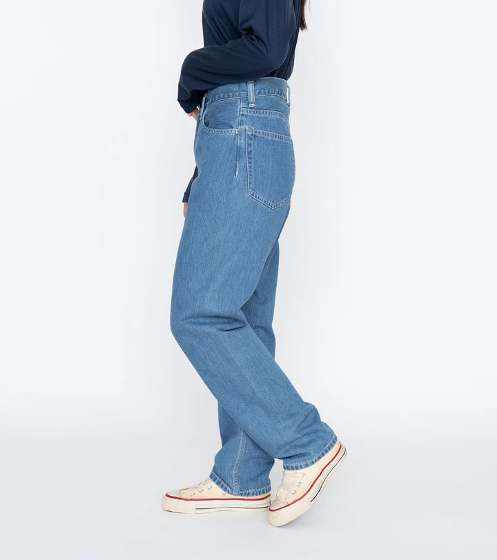 5Pockets Straight Denim Pants - Indigo Bleach