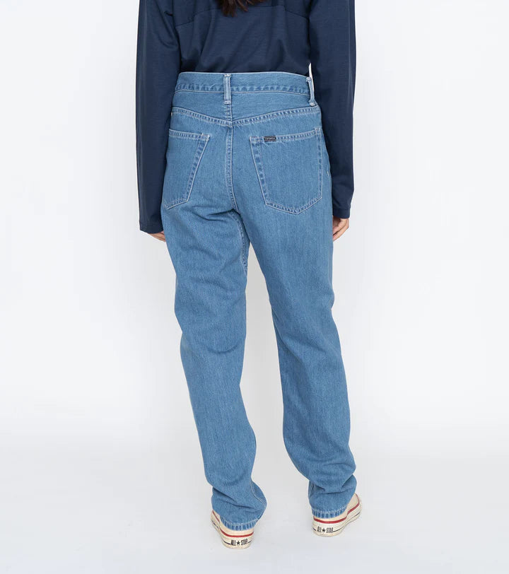 5Pockets Straight Denim Pants - Indigo Bleach