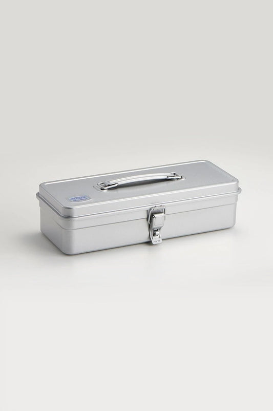 T-320 Steel Toolbox with Top Handle and Flat Lid - Silver