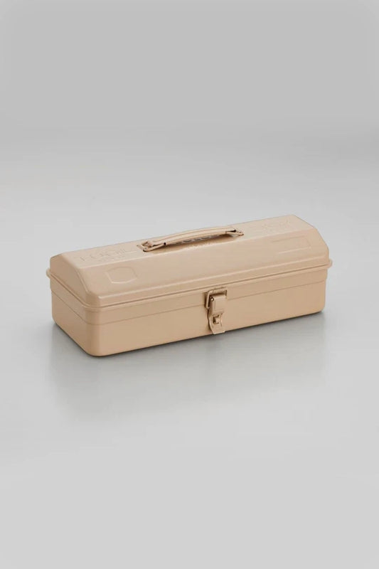 Y-350 Steel Toolbox with Top Handle and Camber Lid - Beige