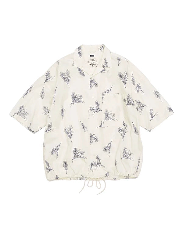 Open Collar Wind H/S Shirt - Ecru