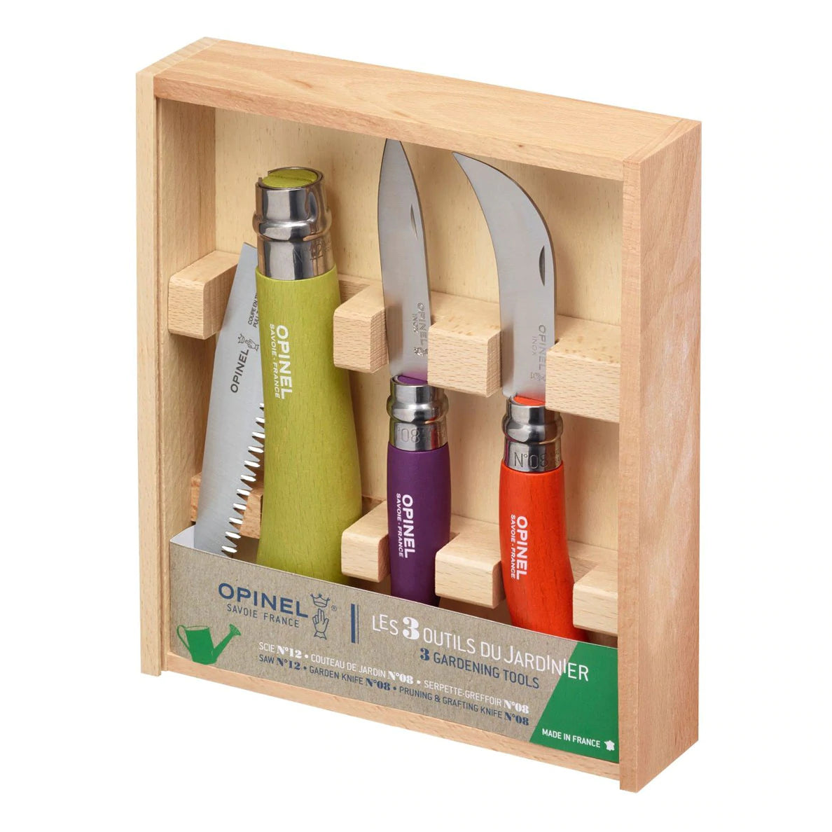 Stainless & Carbon Steel Garden Knife Trio - 3 Colors