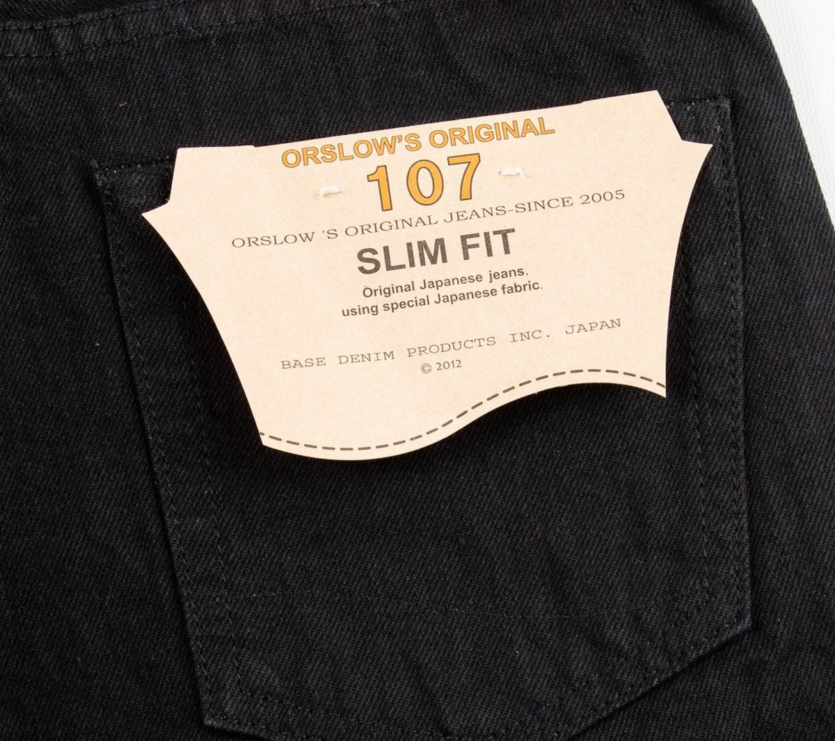 107 Ivy Fit Selvedge Denim - Black Denim