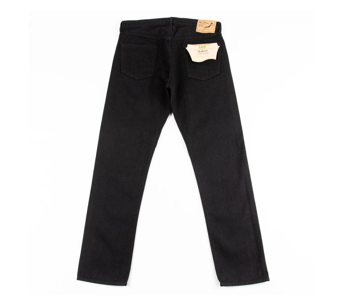107 Ivy Fit Selvedge Denim - Black Denim