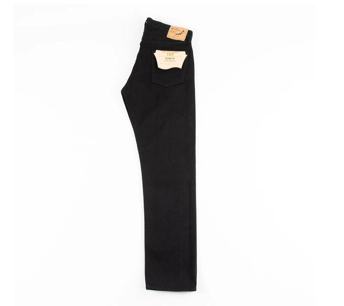 107 Ivy Fit Selvedge Denim - Black Denim