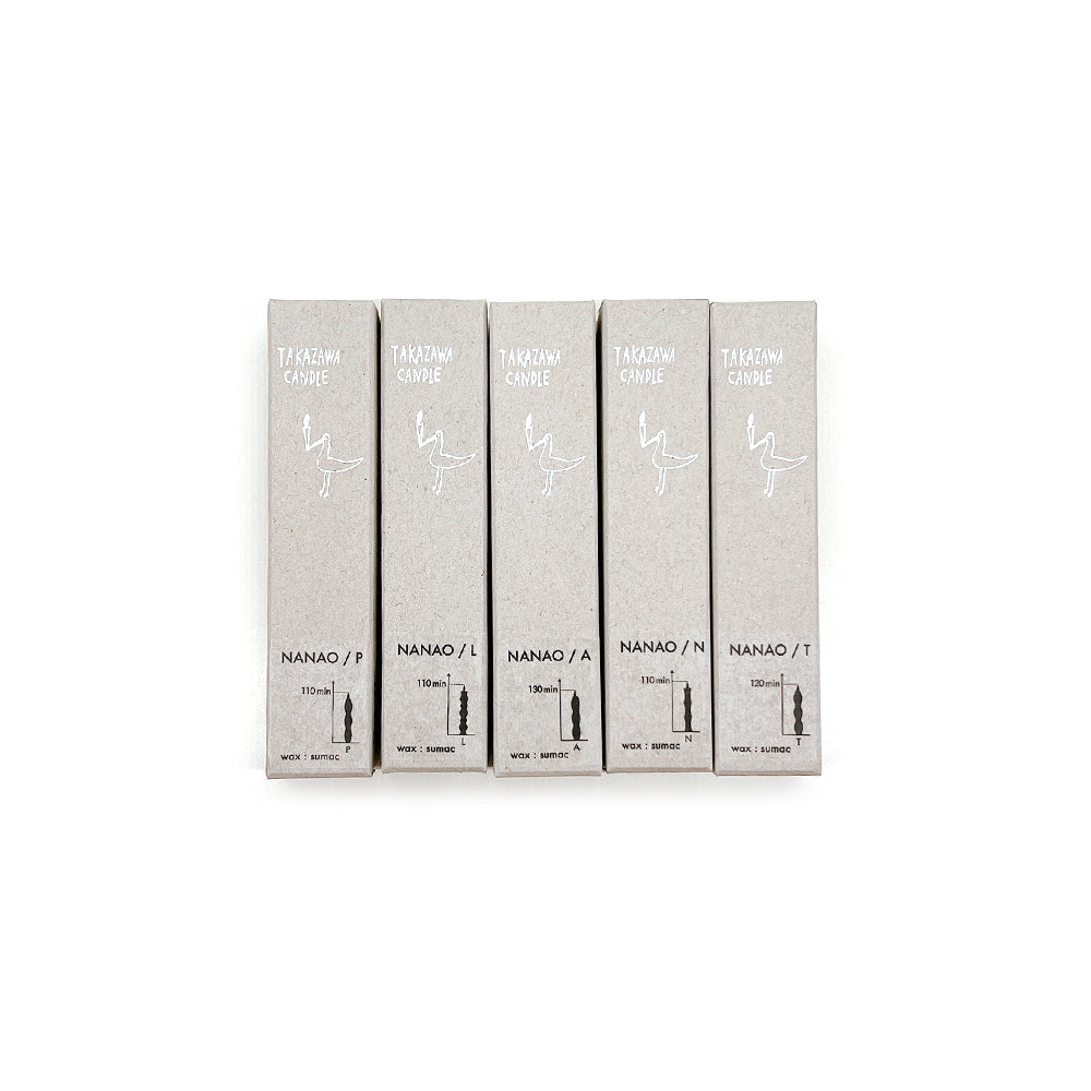 TAKAZAWA CANDLE Japanese Candle NANAO T (1pc pack)