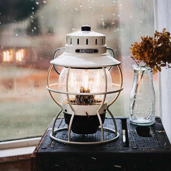 Railroad Lantern - Vintage White