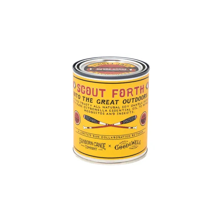 Scout Forth Citronella Camp Candle 1/2 Pint