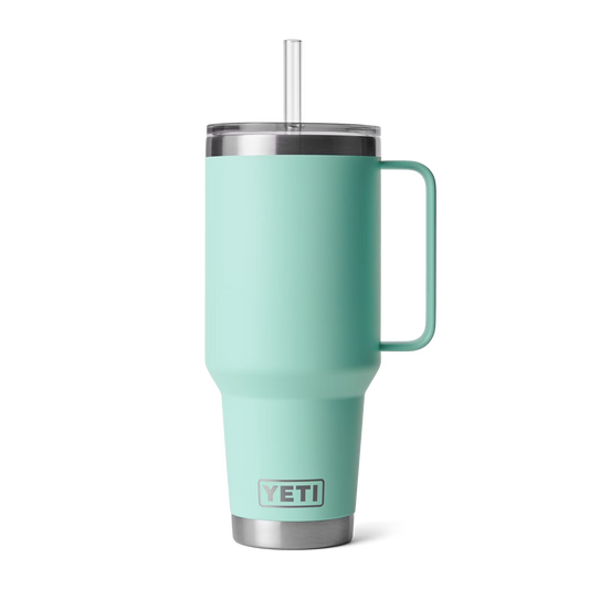 RAMBLER 42 OZ STRAW MUG - Seafoam