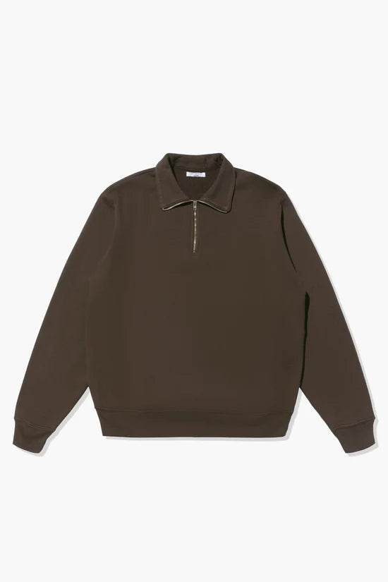 Quarter Zip Sweatshirt - Black Olive