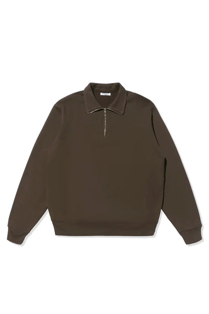 Quarter Zip Sweatshirt - Black Olive