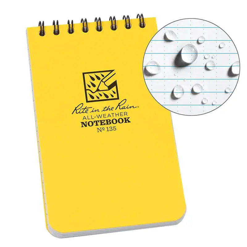 3 x 5 Top Spiral Notebook - Yellow