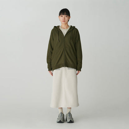 TAKIBI Sweatshirt Zip Up Hoodie - Olive