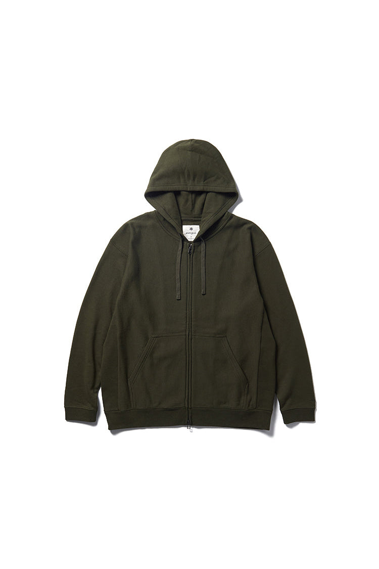 TAKIBI Sweatshirt Zip Up Hoodie - Olive