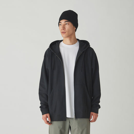 TAKIBI Sweatshirt Zip Up Hoodie - Black