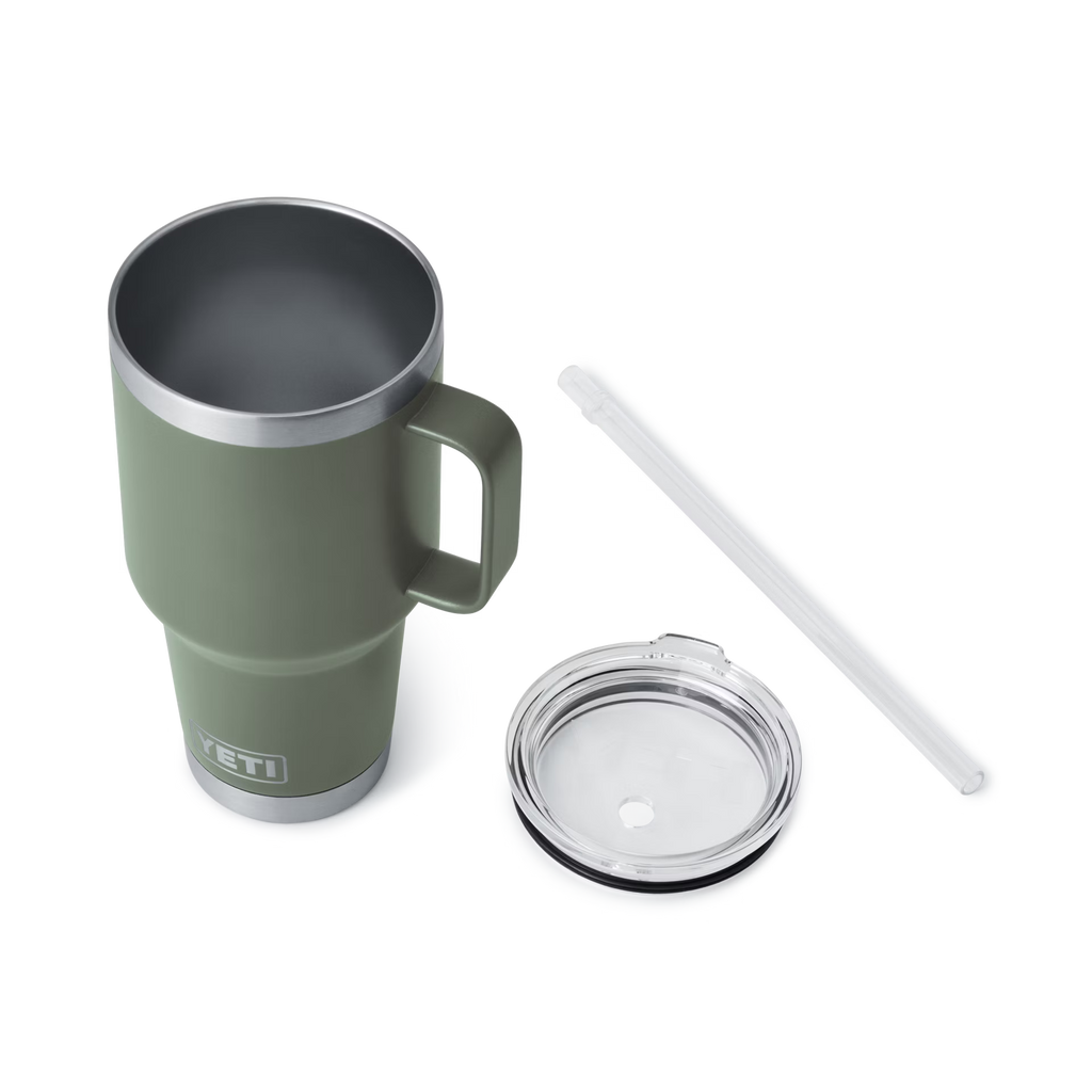 RAMBLER 35 OZ STRAW MUG - Camp Green