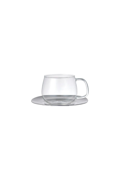 UNITEA cup & saucer 350ml stainless steel