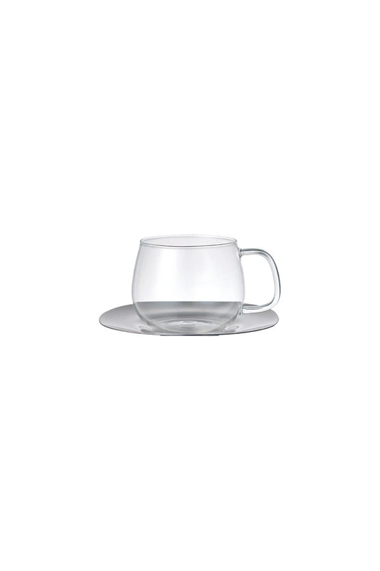 UNITEA cup & saucer 350ml stainless steel