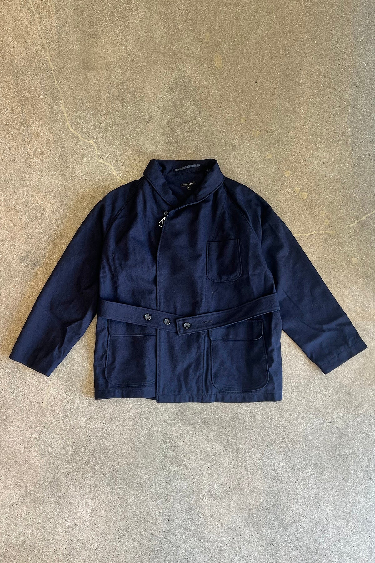 Smoking Jacket - Dark Navy Wool