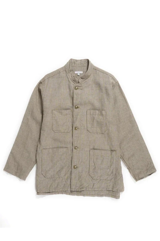 Dayton Shirt - Beige Linen Glen Plaid