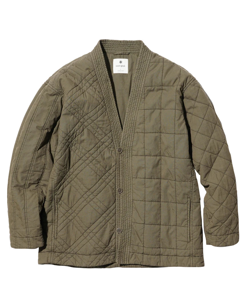 Upcycled Cotton Quilted Jacket - Olive