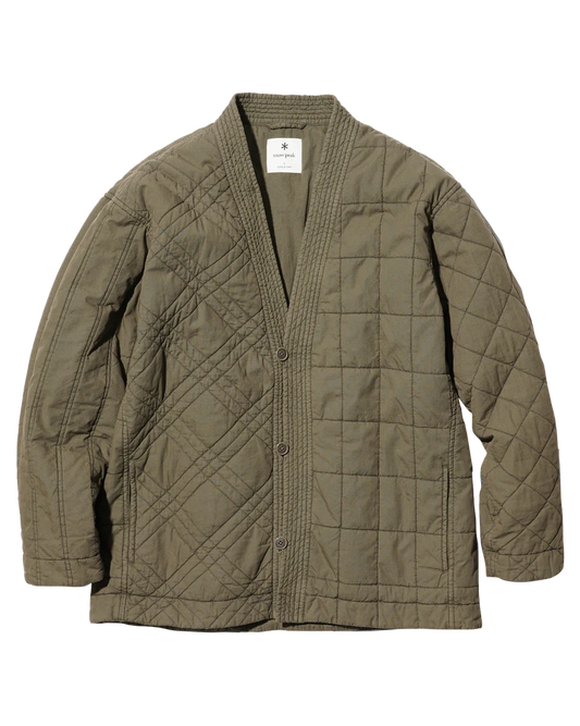 Upcycled Cotton Quilted Jacket - Olive