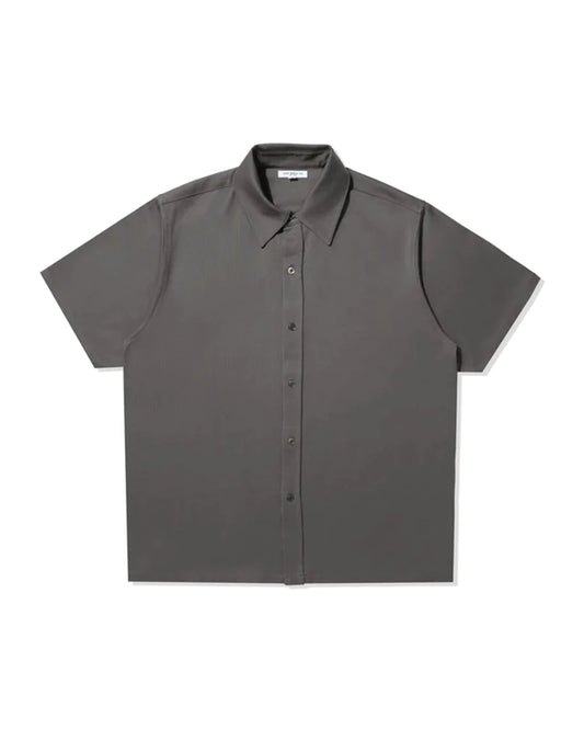 S/S Jersey Button Up - Pewter