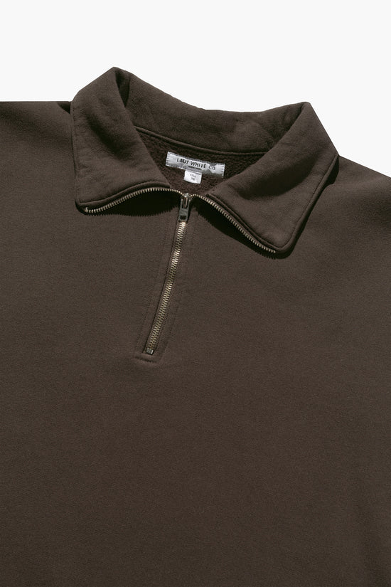 Quarter Zip Sweatshirt - Black Olive