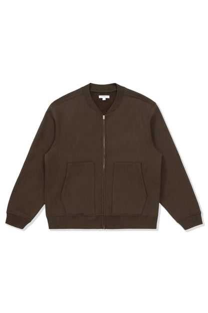 Zip Crew Neck - Field Brown