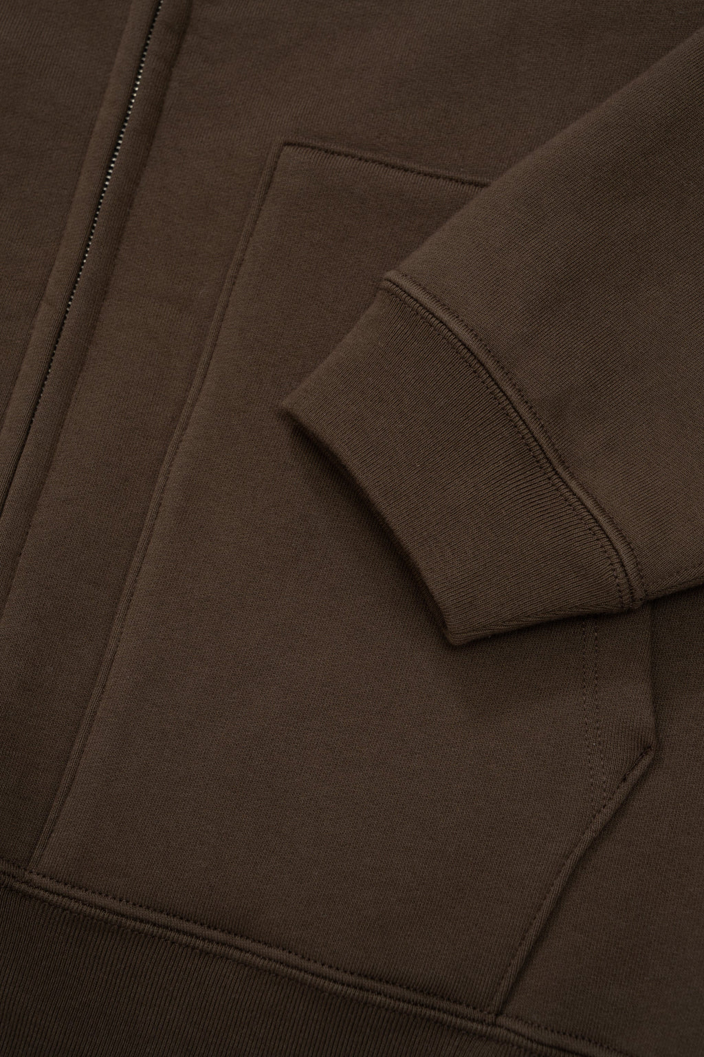 Zip Crew Neck - Field Brown